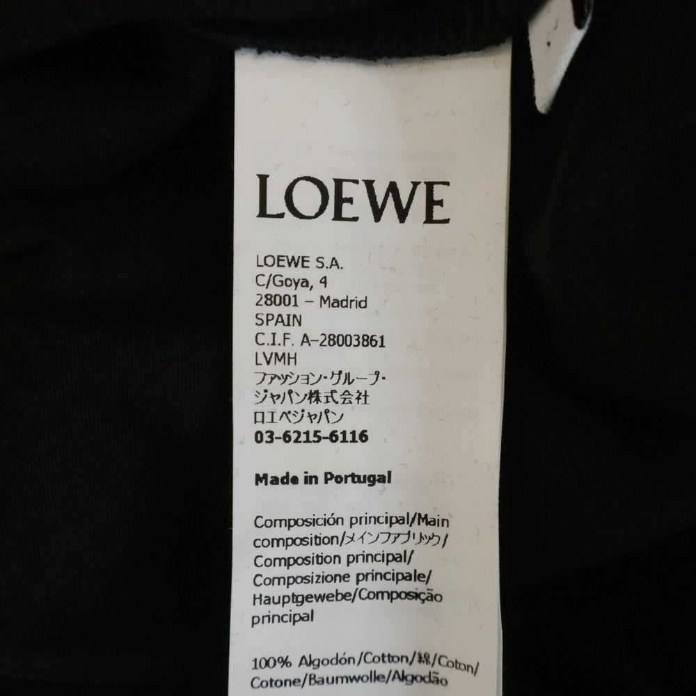 LOEWE(ロエベ) Anagram T-Shirt アナグラムロゴ刺繍 半袖Tシャツ ブラック H526Y22X75