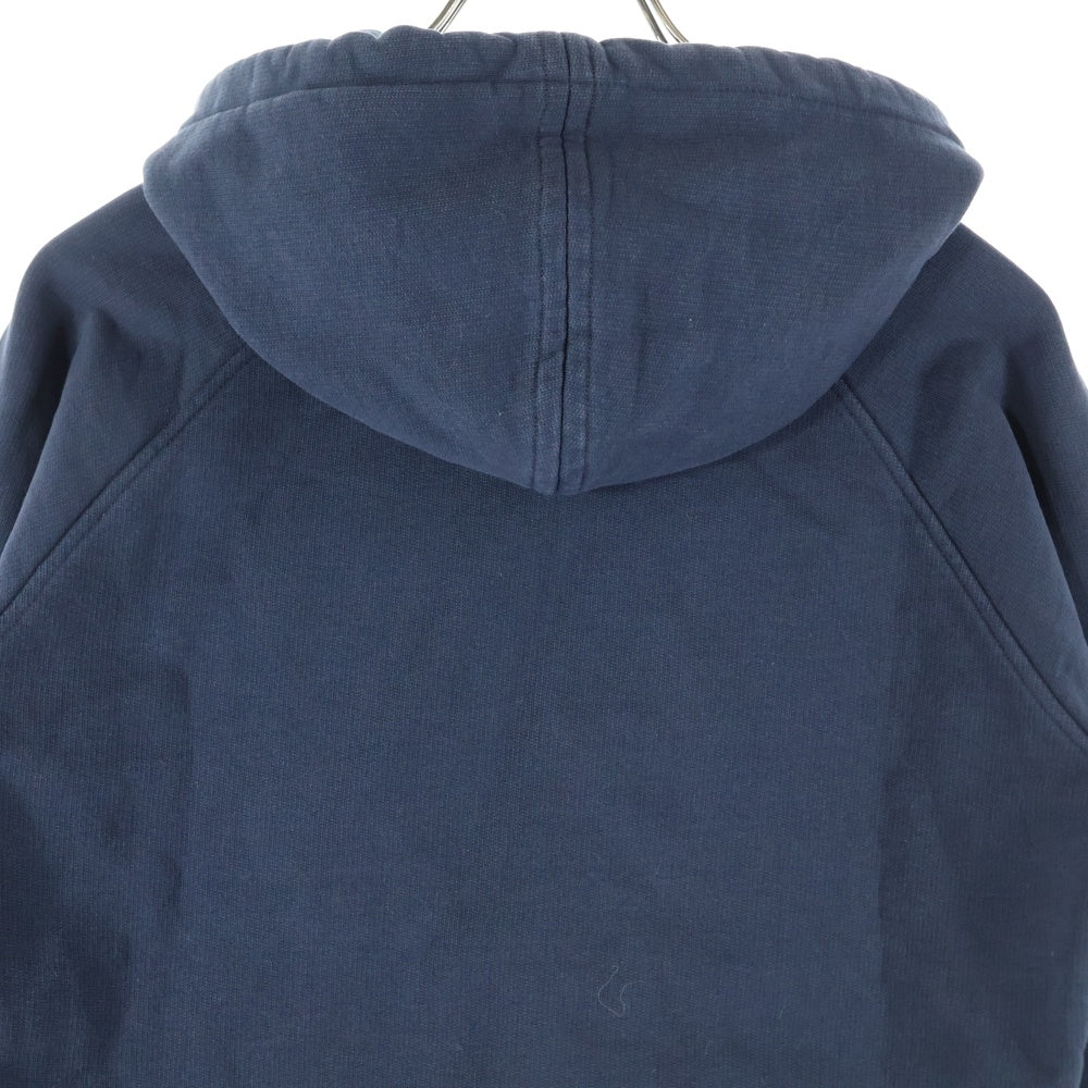 AMI Alexandre Mattiussi(アミアレクサンドルマテュッシ) Hoodie ハートロゴ刺繍 プルオーバースウェットパーカー フーディー ネイビー E18J008.730