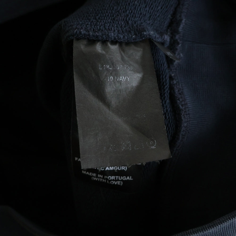 AMI Alexandre Mattiussi(アミアレクサンドルマテュッシ) Hoodie ハートロゴ刺繍 プルオーバースウェットパーカー フーディー ネイビー E18J008.730