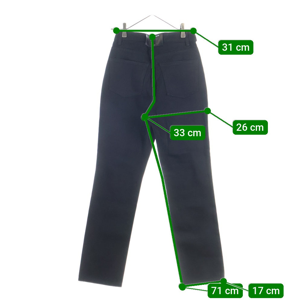 ALEXANDER WANG(アレキサンダーワン) Denim Pants ロゴチャーム ストレートデニムパンツ ブラック