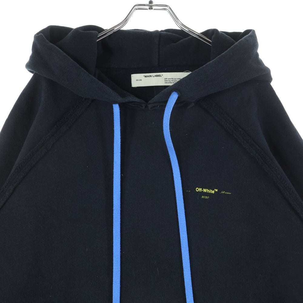 OFF-WHITE(オフホワイト) 19AW Acrylic Arrows Inconmp Hoodie バックアローロゴ プルオーバースウェットパーカー フーディー ブラック OMBB057F19E30010