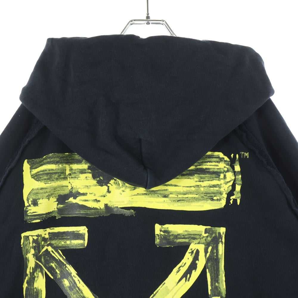 OFF-WHITE(オフホワイト) 19AW Acrylic Arrows Inconmp Hoodie バックアローロゴ プルオーバースウェットパーカー フーディー ブラック OMBB057F19E30010