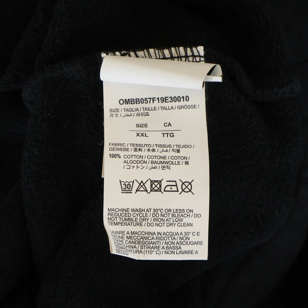 OFF-WHITE(オフホワイト) 19AW Acrylic Arrows Inconmp Hoodie バックアローロゴ プルオーバースウェットパーカー フーディー ブラック OMBB057F19E30010