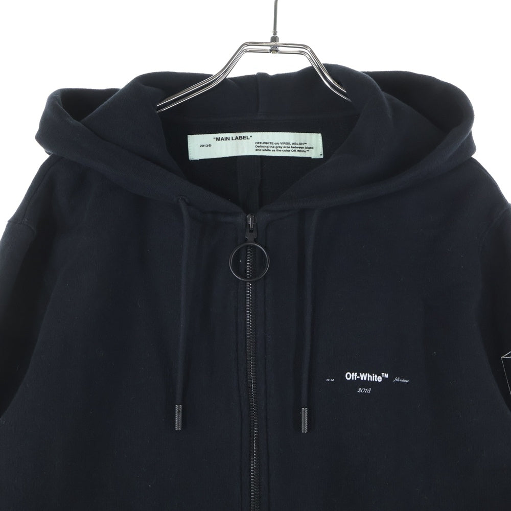 OFF-WHITE(オフホワイト) 18AW 3D Diag Zip Up Hoodie ジップアップスウェットパーカー フーディー ブラック OMBB033E18192002