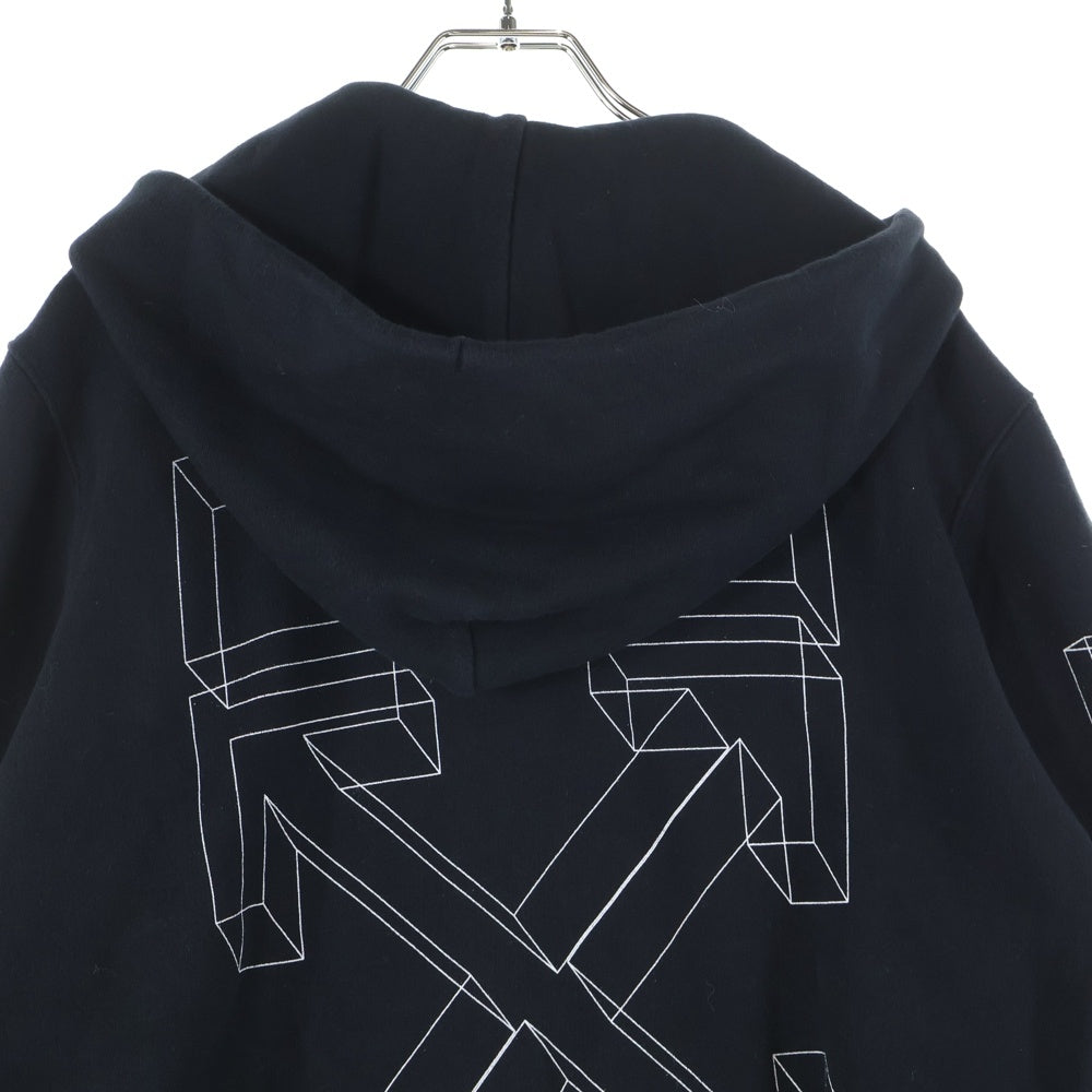 OFF-WHITE(オフホワイト) 18AW 3D Diag Zip Up Hoodie ジップアップスウェットパーカー フーディー ブラック OMBB033E18192002