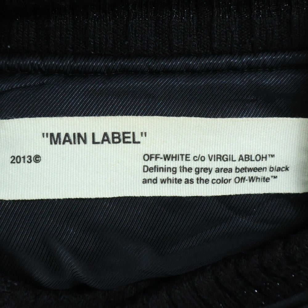OFF-WHITE(オフホワイト) 17SS Souvenir Bomber Jacket ロゴ刺繍 スーベニアボンバージャケット ブラック