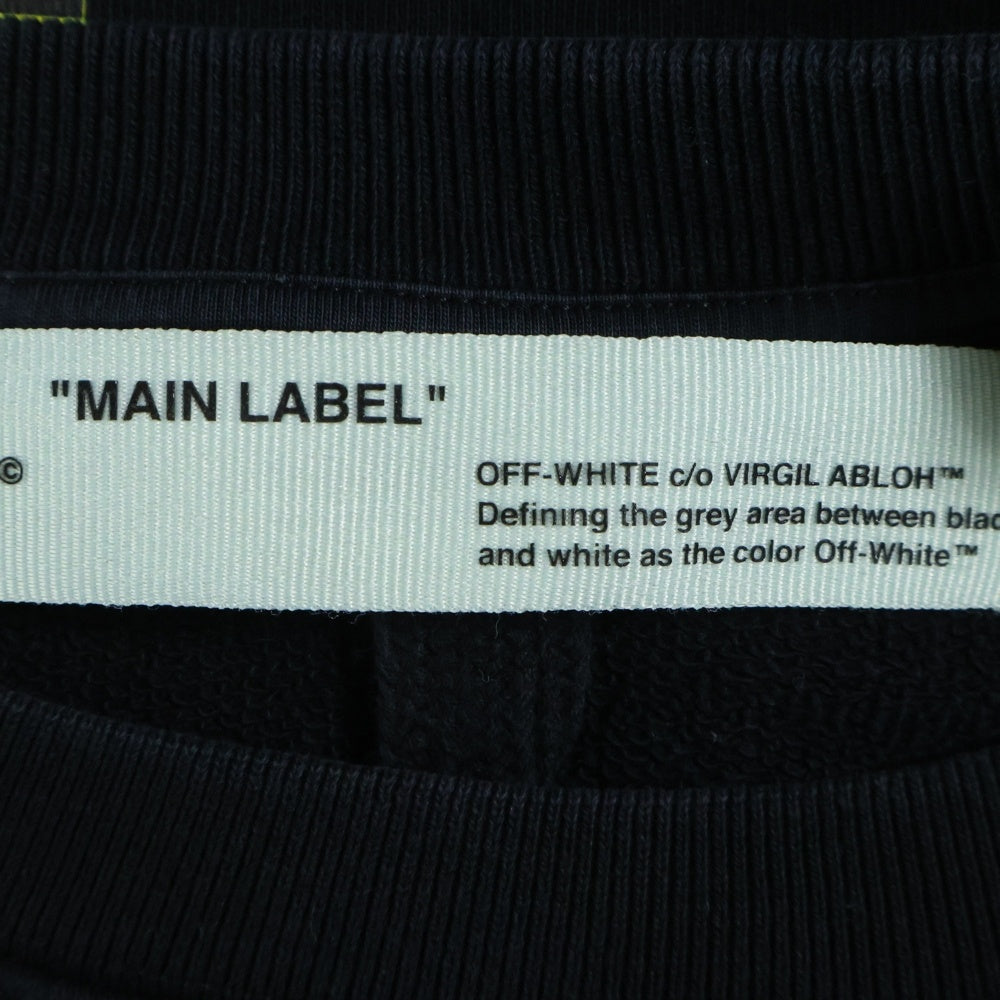 OFF-WHITE(オフホワイト) 18SS Fire Tape Sweatshirt クルーネックスウェットトレーナー ブラック