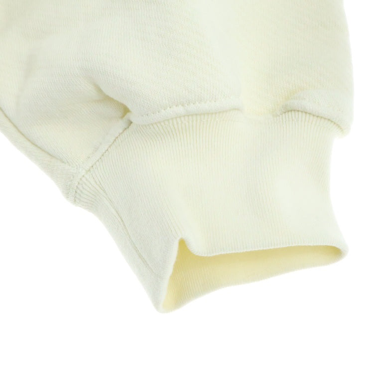 OFF-WHITE(オフホワイト) 23AW Felpa Flock OW Over Crew ロゴ刺繍 クルーネックスウェットトレーナー アイボリー OMBA075F23JER006