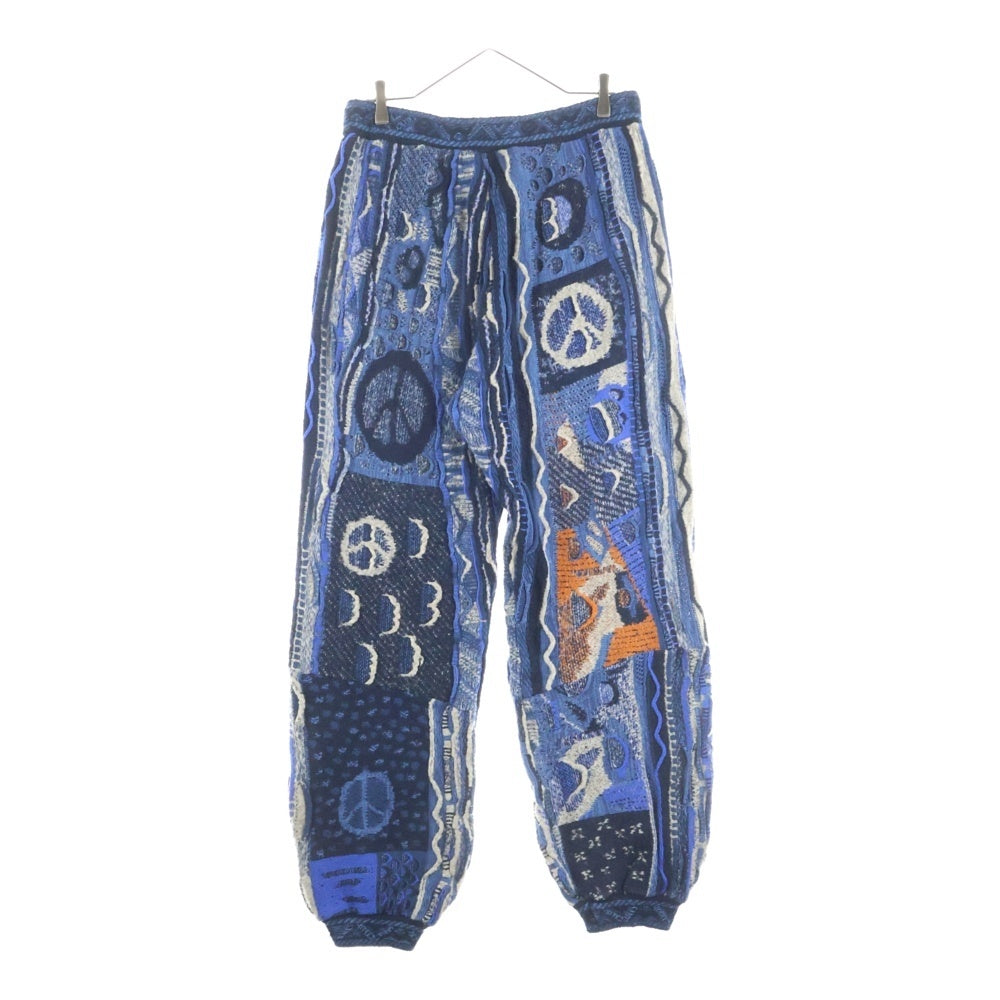 KAPITAL(キャピタル) 7F Boro Gauvy ニットパンツ ブルー EK-798