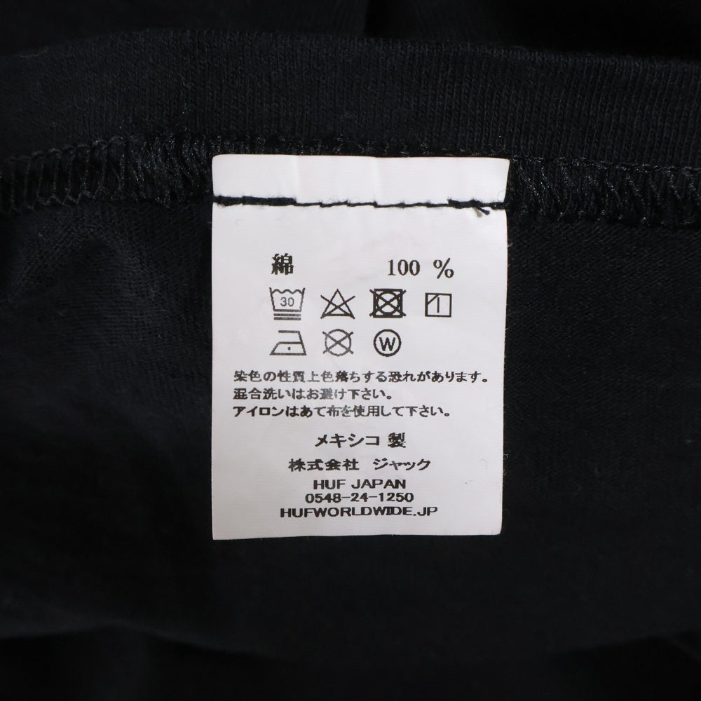 HUF(ハフ) OG LOGO TEE フロントロゴ 半袖Tシャツ カットソー ブラック