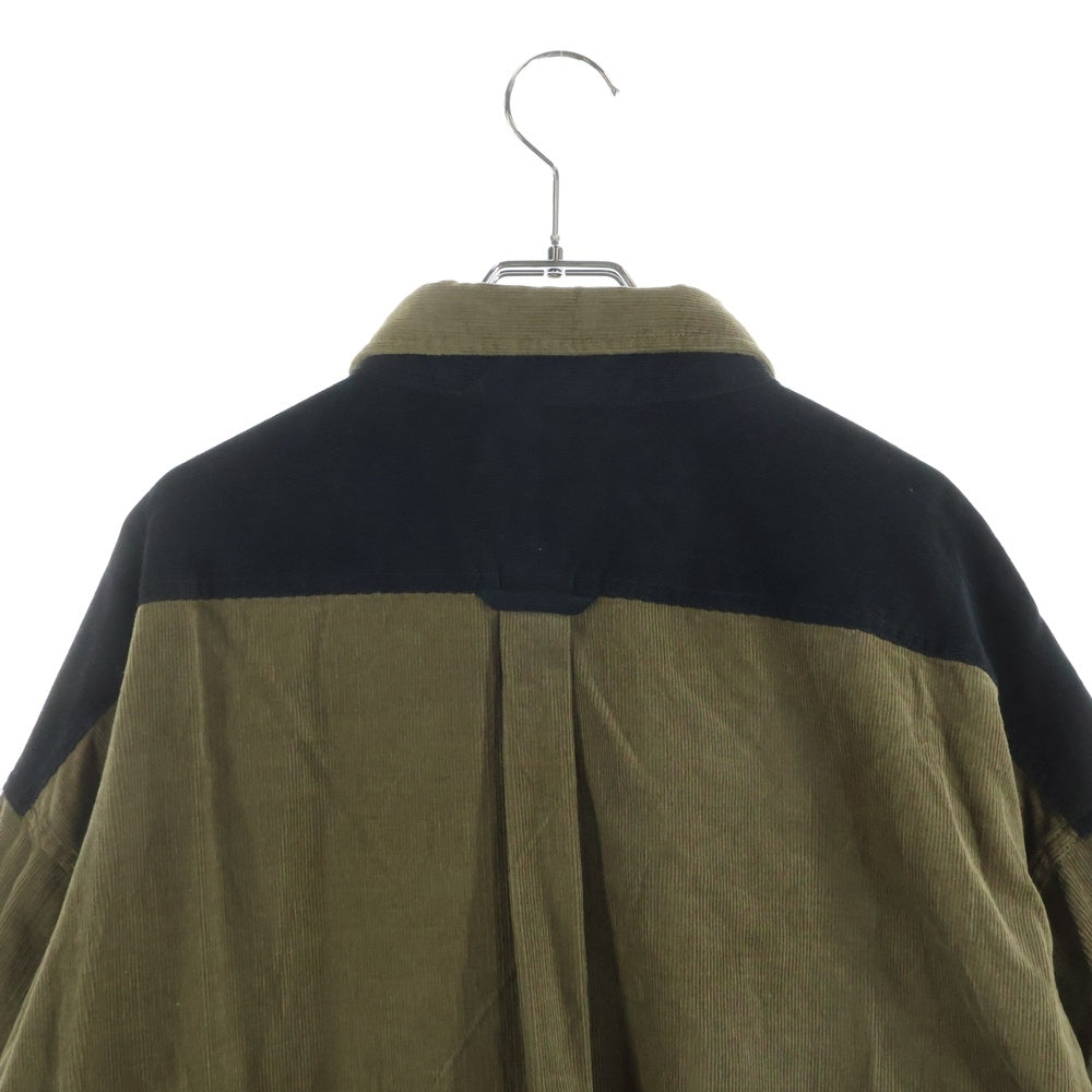 THE NORTH FACE PURPLE LABEL(ノースフェイスパープルレーベル) Organic Cotton Corduroy Big Shirt オーガニックコットン コーデュロイ ビッグ 長袖シャツ ブラック/カーキ NT3075N