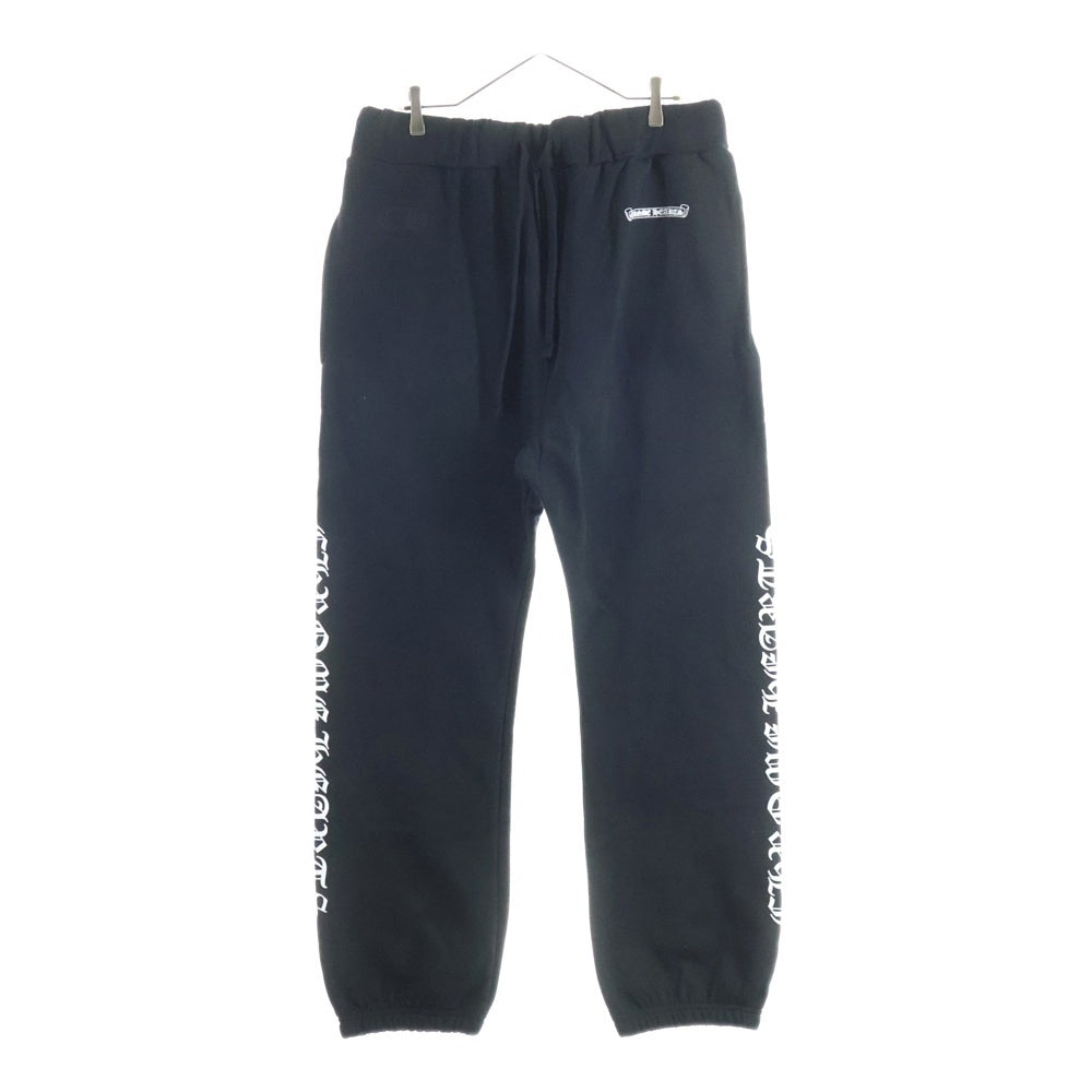 CHROME HEARTS(クロムハーツ) SWTSHRT PANTS フロントスクロールラベル サイドロゴ プリント スウェットパンツ ブラック