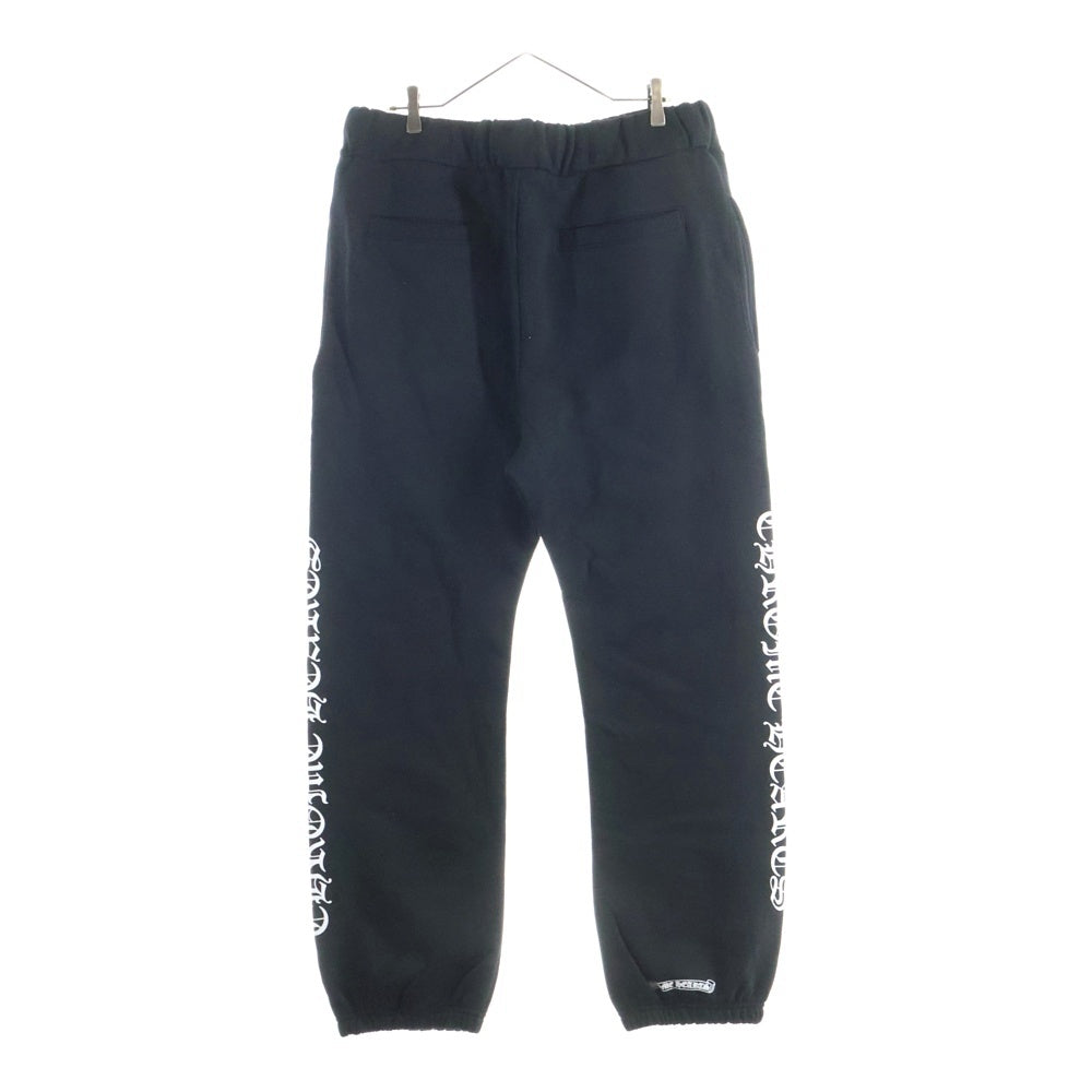 CHROME HEARTS(クロムハーツ) SWTSHRT PANTS フロントスクロールラベル サイドロゴ プリント スウェットパンツ ブラック