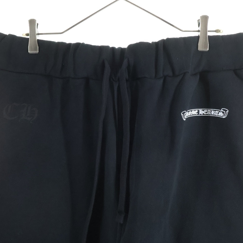 CHROME HEARTS(クロムハーツ) SWTSHRT PANTS フロントスクロールラベル サイドロゴ プリント スウェットパンツ ブラック