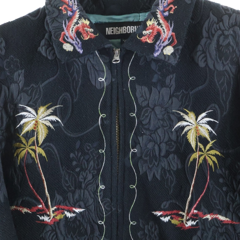 NEIGHBORHOOD(ネイバーフッド) 23AW JQ SOUVENIR JACKET 232UTNH-JKM04 スーベニアジャケット フローラル総柄 ジャケット ブラック
