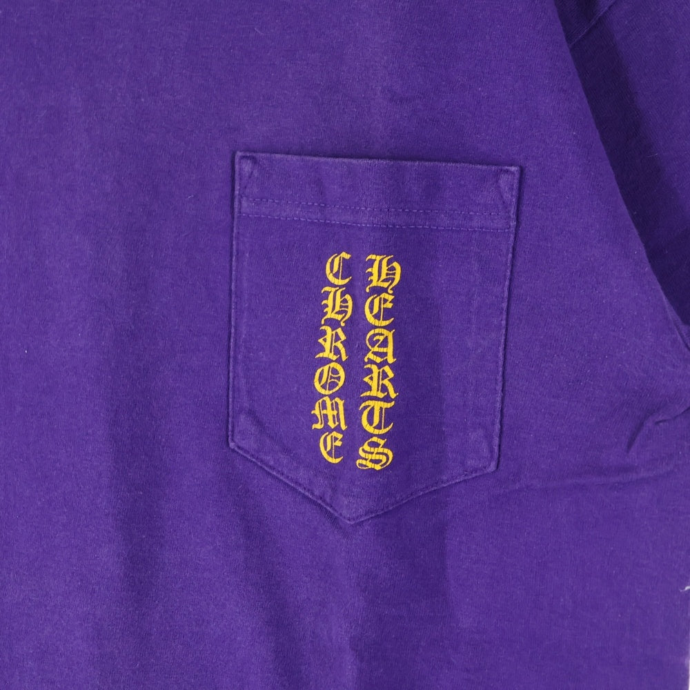 CHROME HEARTS(クロムハーツ) OLD SCROLL LABEL オールド バックスクロールラベル クルーネック 半袖Tシャツ カットソー パープル