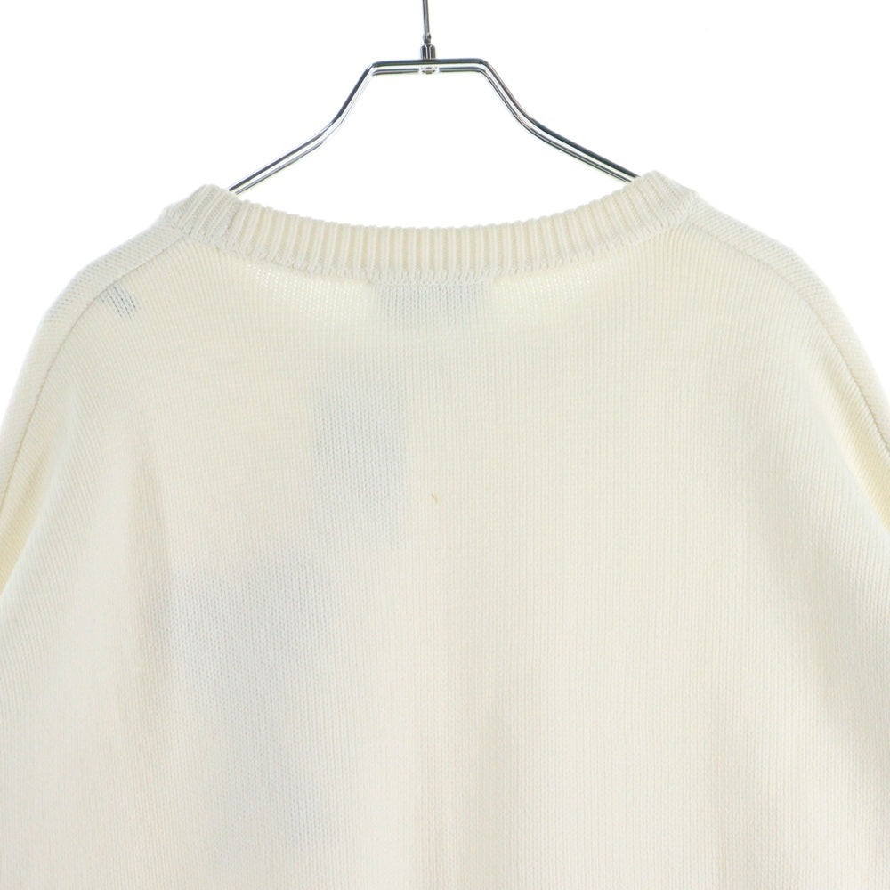 AMI Alexandre Mattiussi(アミアレクサンドルマテュッシ) Knit Sweater ハートロゴ刺繍 クルーネック ニットセーター アイボリー A20HK009.006