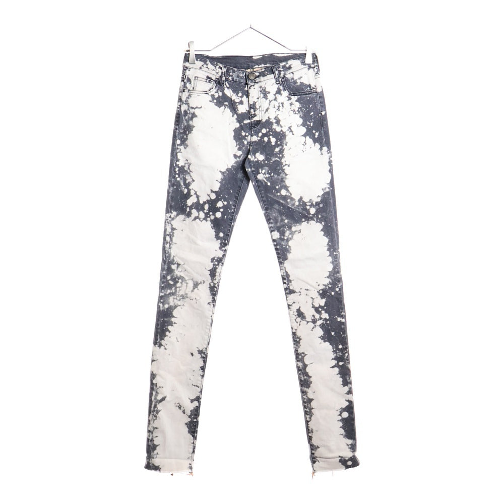 GUCCI(グッチ) 17SS ミケーレ初期 Tie Die Deinm Pants 刺繍 タイダイ ブリーチ加工デニムパンツ ストレートパンツ グレー