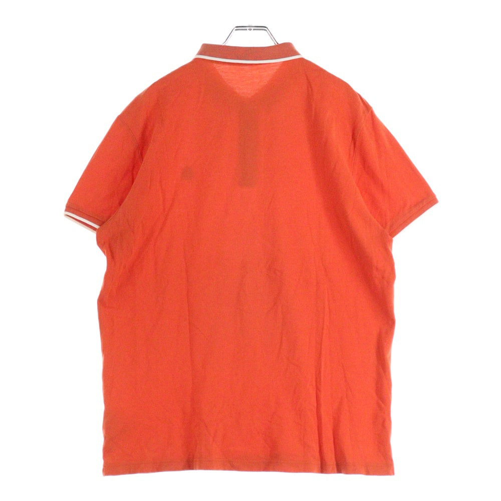 MONCLER(モンクレール) MAGLIA POLO MANICA CORTA ロゴワッペン 半袖ポロシャツ オレンジ 410918307700