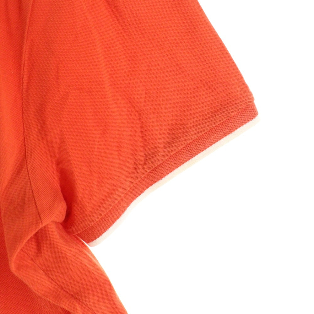 MONCLER(モンクレール) MAGLIA POLO MANICA CORTA ロゴワッペン 半袖ポロシャツ オレンジ 410918307700