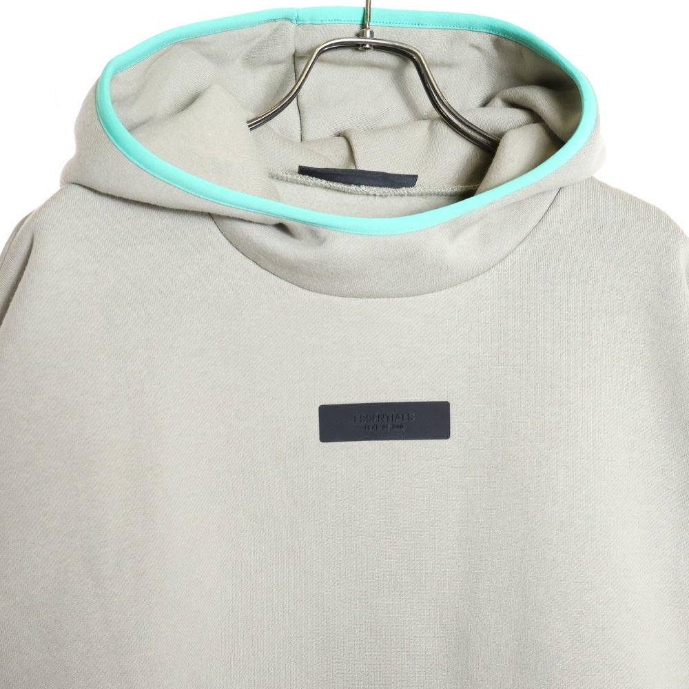FEAR OF GOD ESSENTIALS(フィアオブゴッド エッセンシャルズ) HOODIE ラバーロゴ プルオーバースウェットパーカー フーディー ベージュ