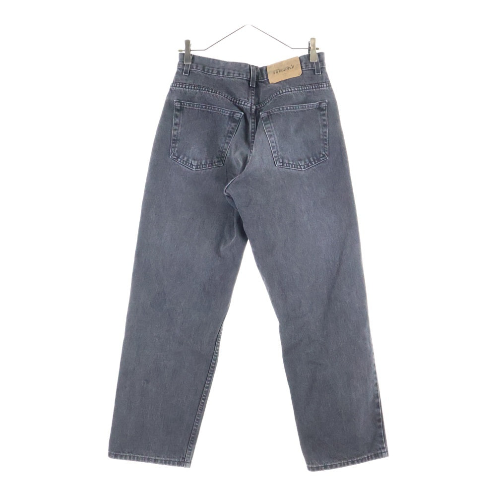 NO BRAND(ノーブランド) MARK'S マークズ ウォッシュド加工 ストレートデニムパンツ インディゴ グレー
