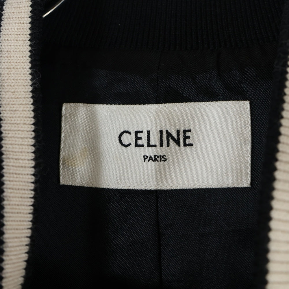 CELINE(セリーヌ) 22SS Classic Wool Teddy Jacket Cワッペンロゴ