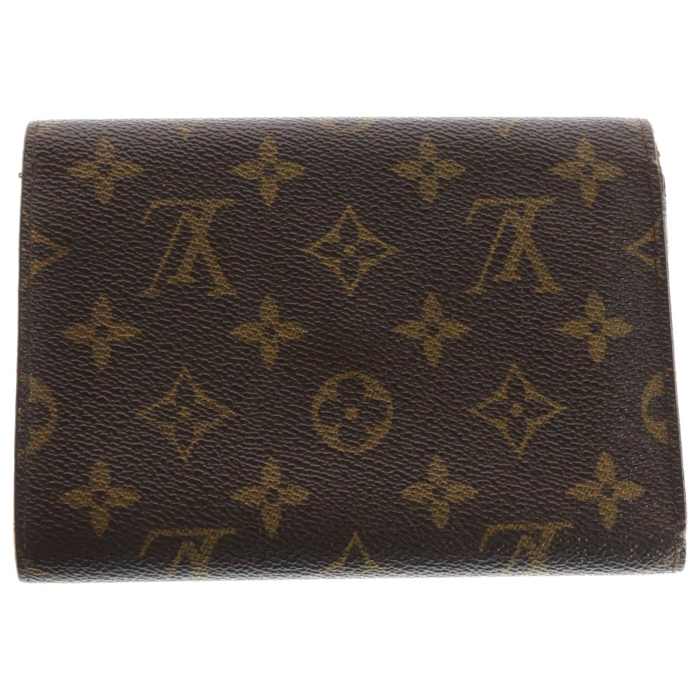 LOUIS VUITTON(ルイヴィトン) ポルトトレゾール エテュイ パピエ モノグラム レザーウォレット 三つ折り財布 ブラウン M61202