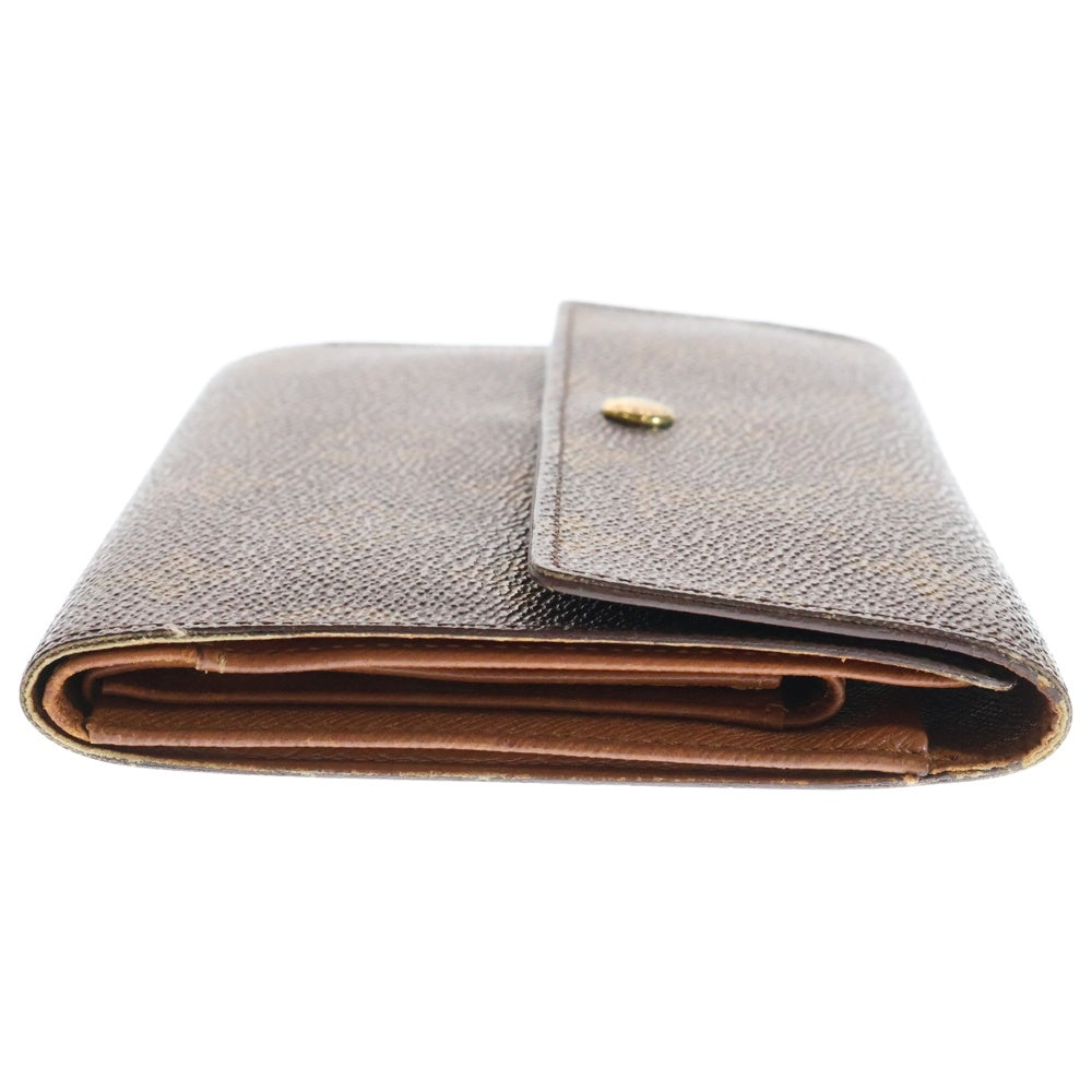 LOUIS VUITTON(ルイヴィトン) ポルトトレゾール エテュイ パピエ モノグラム レザーウォレット 三つ折り財布 ブラウン M61202