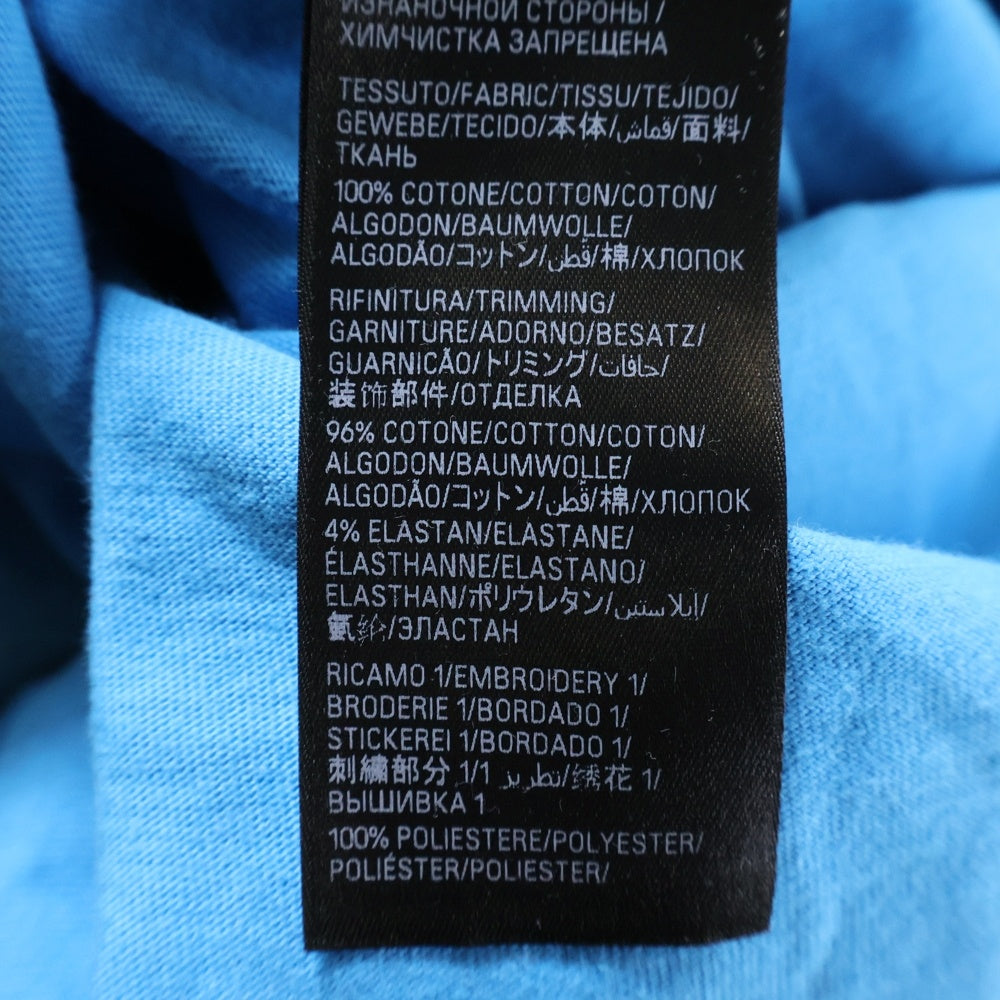 BALENCIAGA(バレンシアガ) 23SS Skater T-Shirt デストロイ スケーター ダメージ加工半袖Tシャツ ブルー 739028 TOVA7
