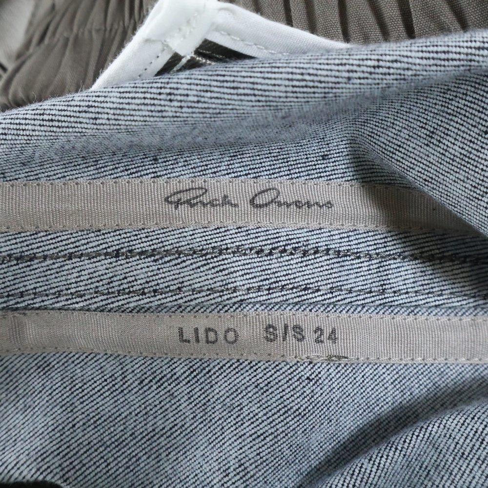 Rick Owens(リックオウエンス) 24SS Lido Cargobela Wide Leg Jeans カーゴベラ コーティングワイドパンツ グレー RU01D3339-SCT