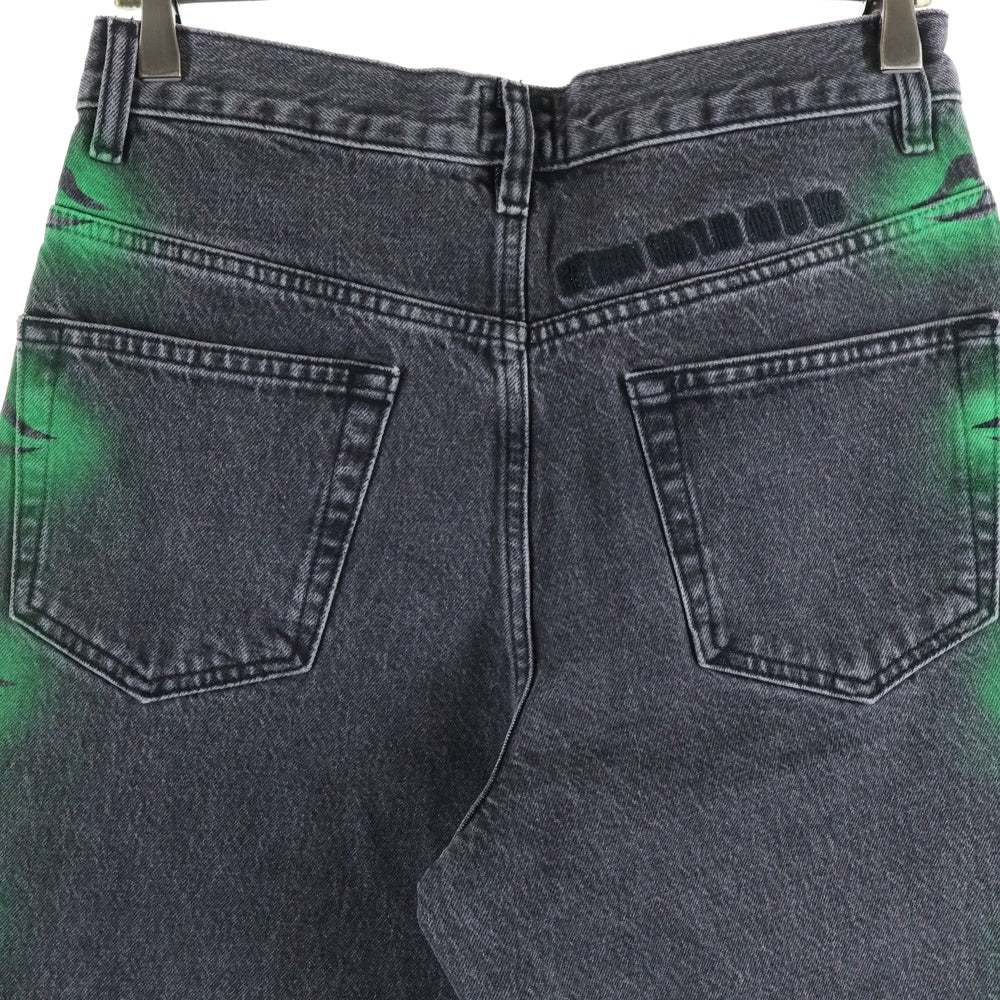 STUSSY(ステューシー) 24AW ×Dries Van Noten Hand-Stencilled Jeans ドリスヴァンノッテン ハンドステンシル ジーンズ グレー