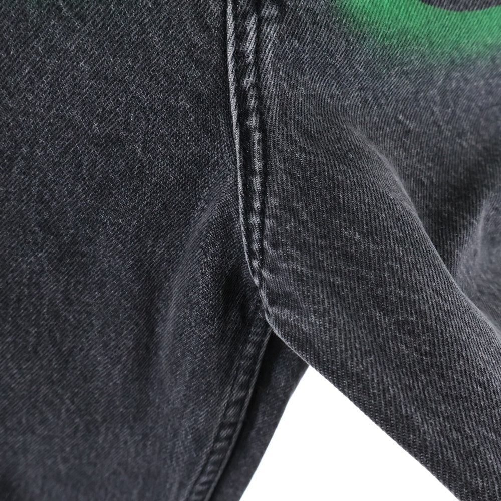 STUSSY(ステューシー) 24AW ×Dries Van Noten Hand-Stencilled Jeans ドリスヴァンノッテン ハンドステンシル ジーンズ グレー