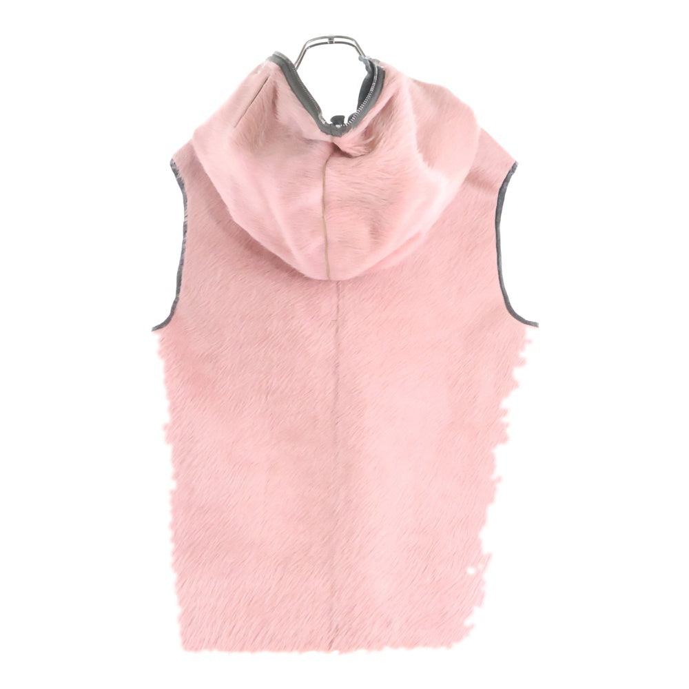 Rick Owens(リックオウエンス) 22AW GIMP VEST ギンプ ハラコレザーベスト ピンク RR02B2706-LHL