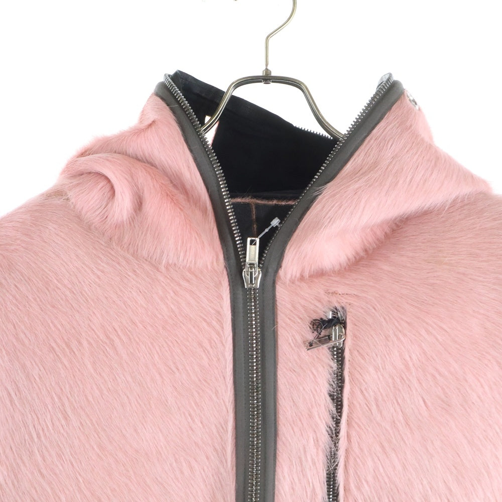 Rick Owens(リックオウエンス) 22AW GIMP VEST ギンプ ハラコレザーベスト ピンク RR02B2706-LHL