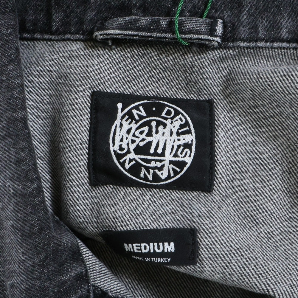 STUSSY(ステューシー) 24AW ×Dries Van Noten Hand-Stencilled Denim Jacket ドリスヴァンノッテン ハンドステンシル デニムジャケット グレー