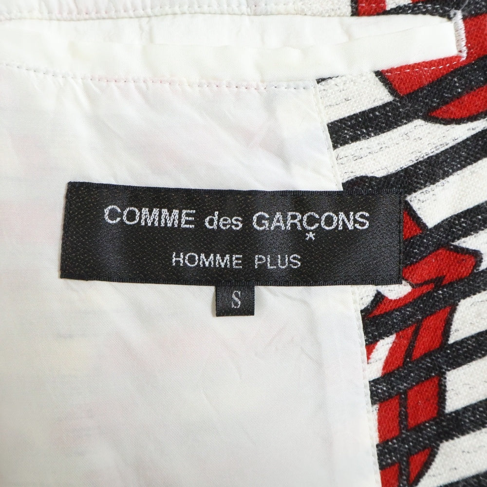 COMME des GARCONS HOMME PLUS(コムデギャルソンオムプリュス) 06SS × ローリングストーンズ 総柄セットアップ テーラードジャケット パンツ レッド PQ-J037/PQ-P029