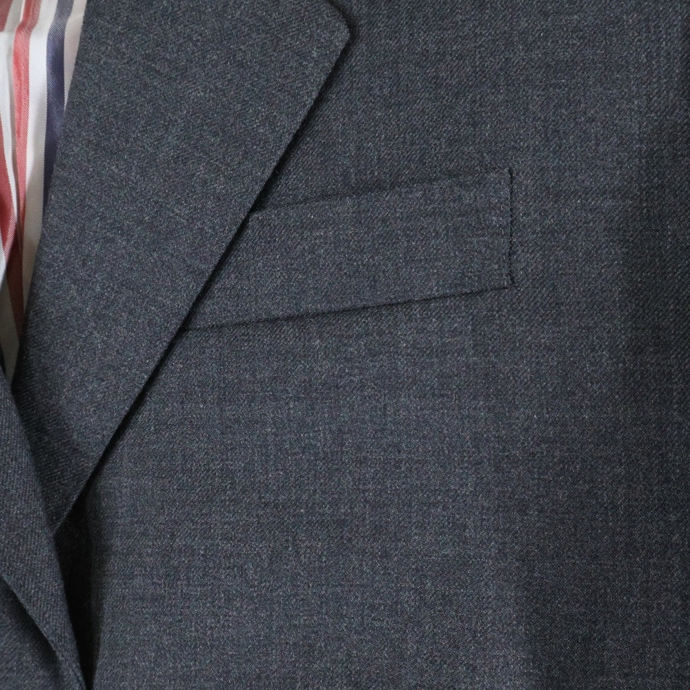 THOM BROWNE(トムブラウン) Tricolor Tailored Jacket トリコロール 2Bテーラードジャケット グレー レディース グレー 322H61