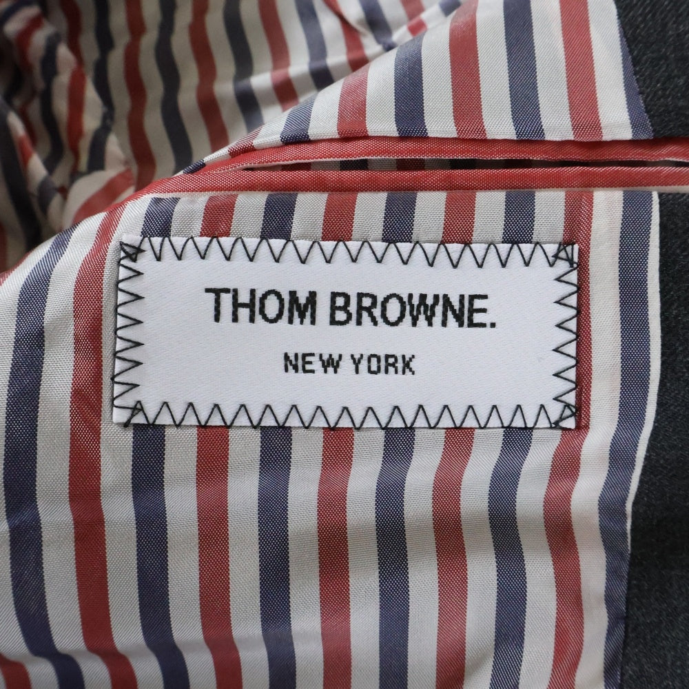 THOM BROWNE(トムブラウン) Tricolor Tailored Jacket トリコロール 2Bテーラードジャケット グレー レディース グレー 322H61