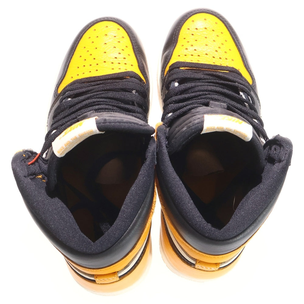 NIKE(ナイキ) AIR JORDAN1 RETRO HIGH OG エアジョーダン1 タクシー ハイカットスニーカー イエロー US7/25cm 555088-711