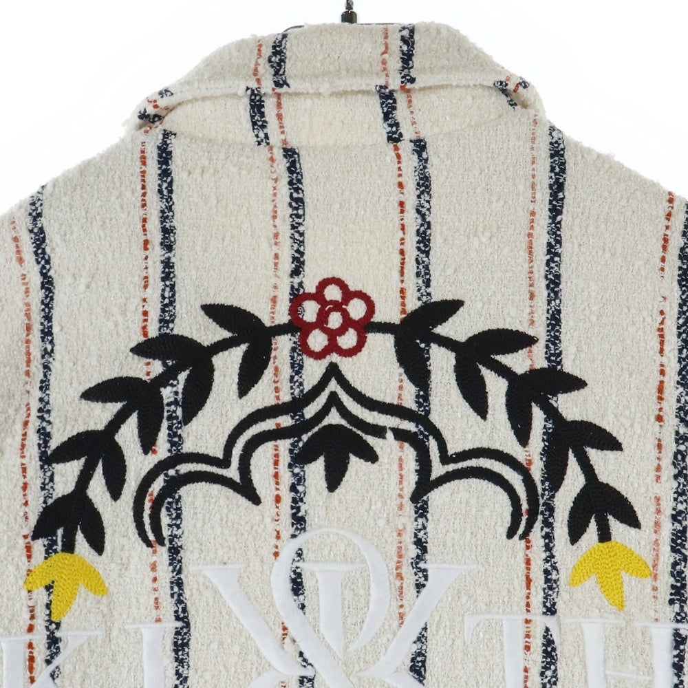 KITH(キス) ロアンヌブークレ パイル地 オーバーサイズ長袖シャツ アイボリー