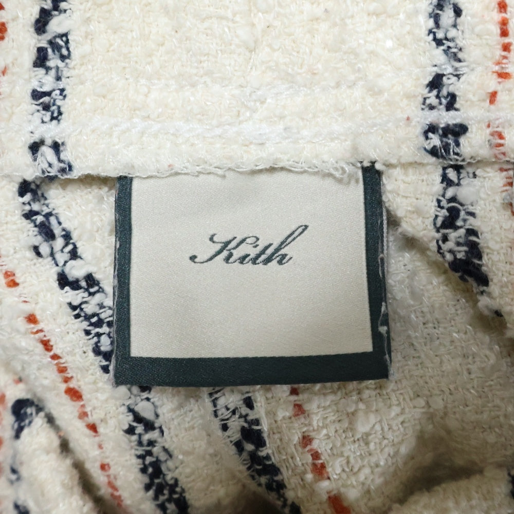 KITH(キス) ロアンヌブークレ パイル地 ワイドパンツ アイボリー