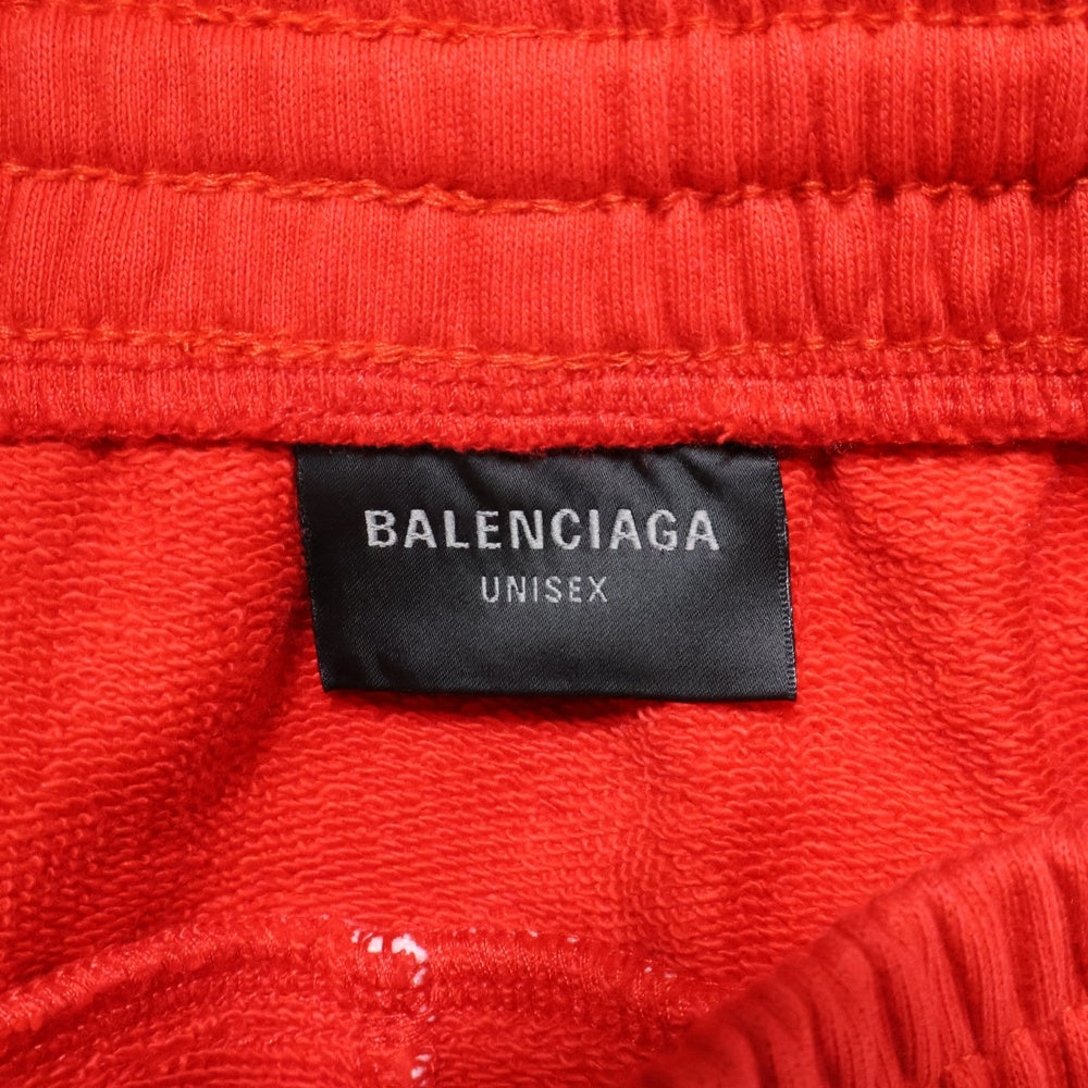 BALENCIAGA(バレンシアガ) 24SS SOCCER BUGGY SWEAT PANT ロゴ刺繍 サッカーバギー スウェットロングパンツ レッド777708 TPVW3