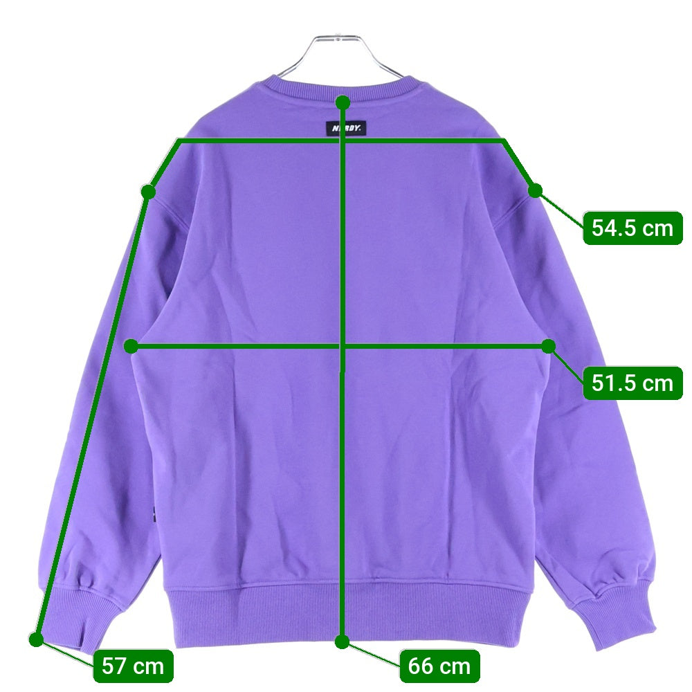 NO BRAND(ノーブランド) NERDY(ノルディ) RGB Logo Tape Sweatshirt クルーネックスウェットトレーナー パープル