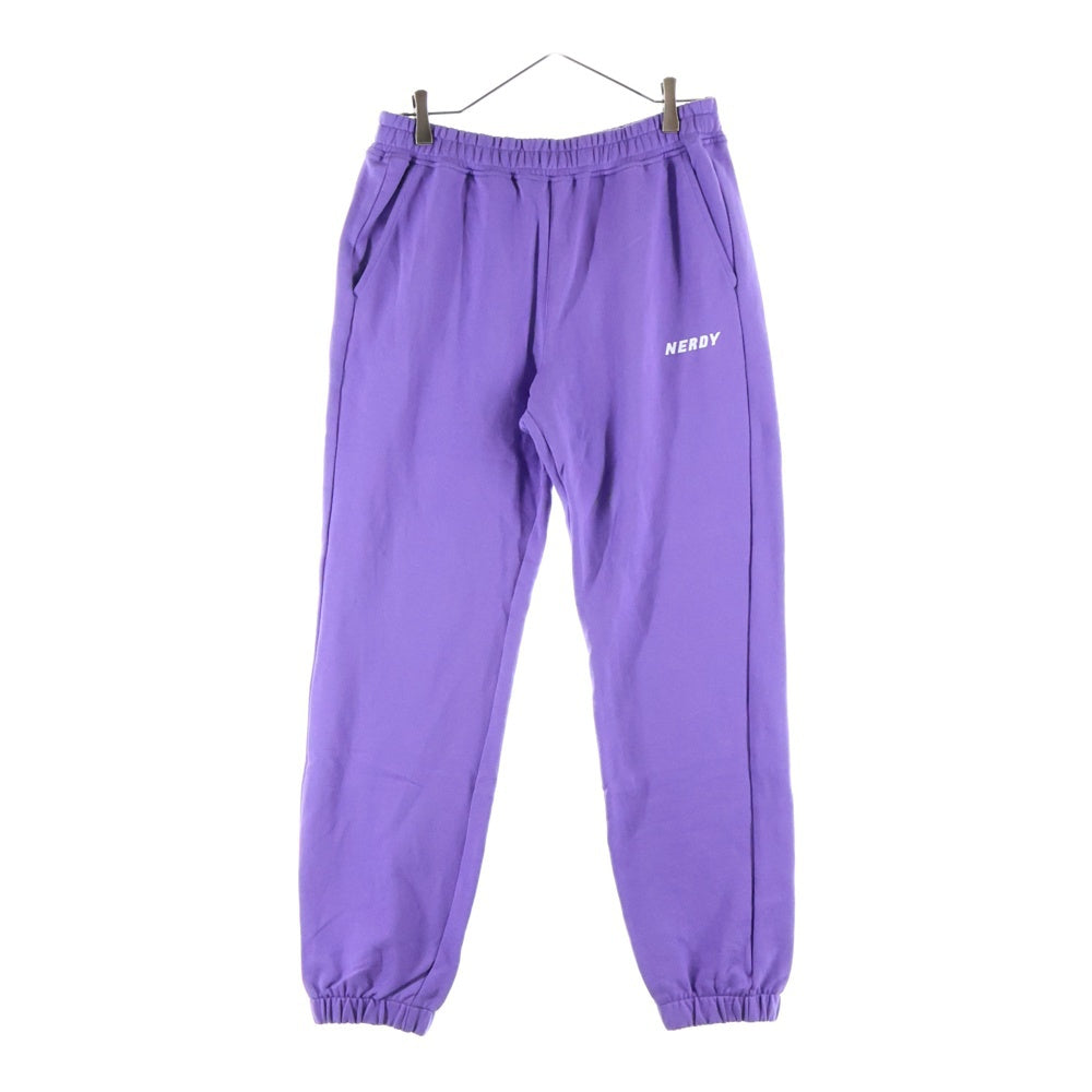 NO BRAND(ノーブランド) NERDY(ノルディ) Basic Logo Sweatpants スウェットパンツ パープル