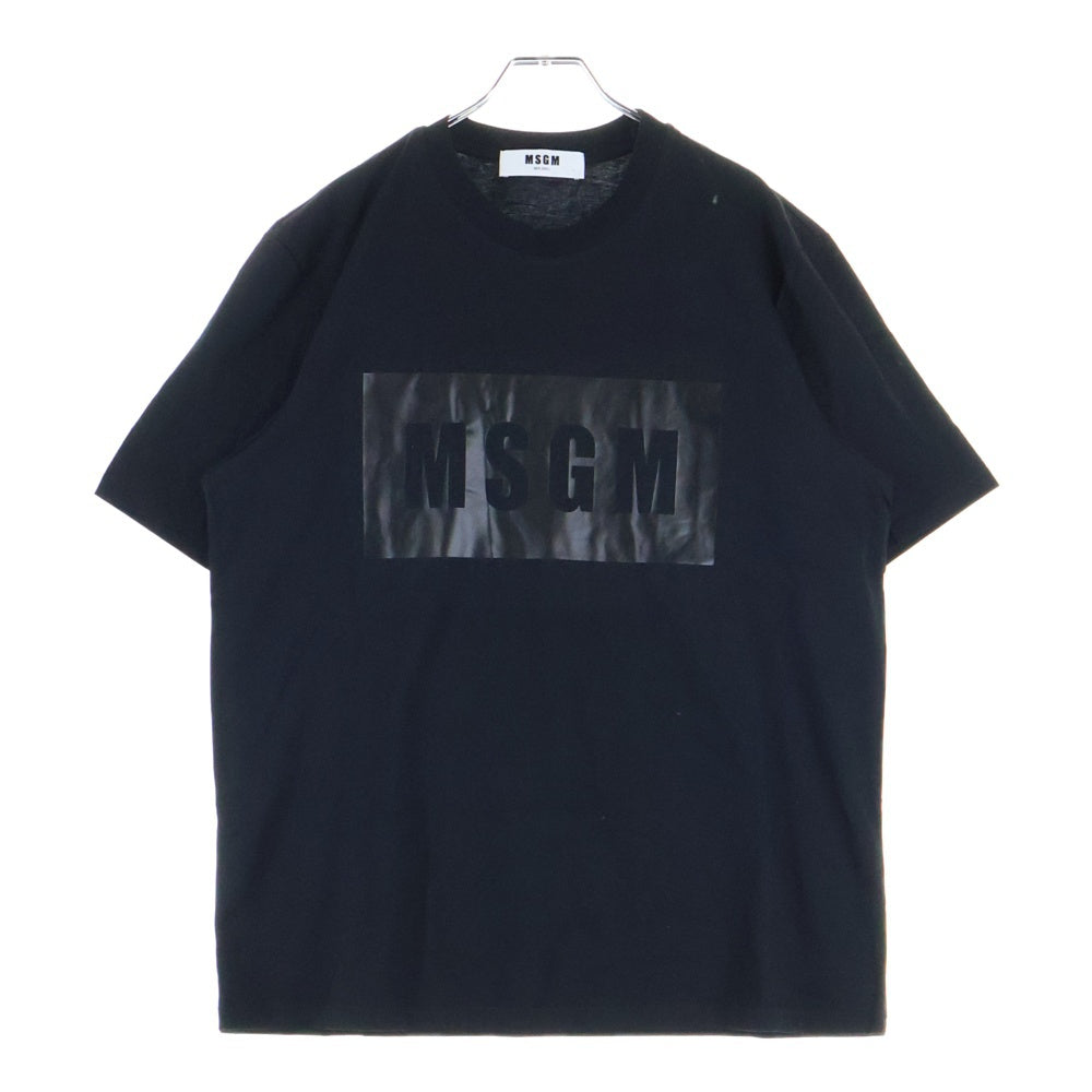MSGM(エムエスジーエム) BOX LOGO T-SHIRT 半袖Tシャツ ブラック 2840MM67