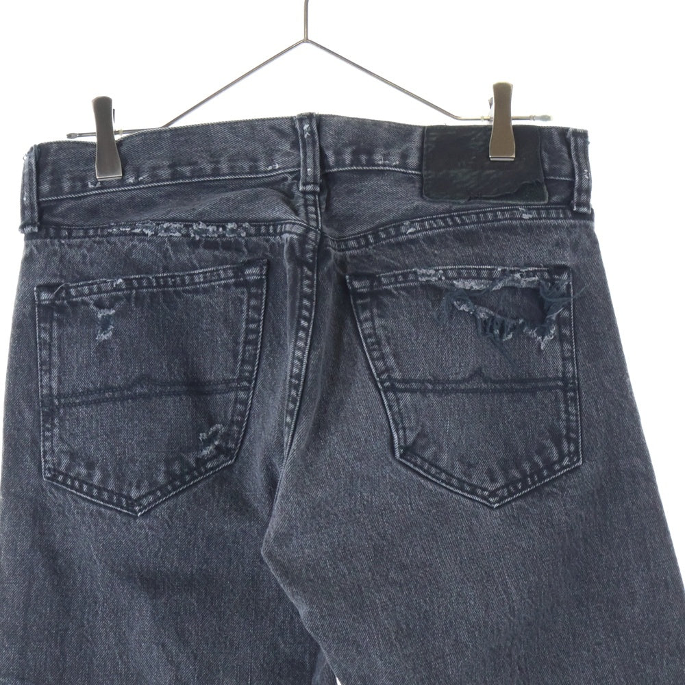 RALPH LAUREN(ラルフローレン) Slim ボタンフライ ダメージ加工 デニムスキニーパンツ グレー