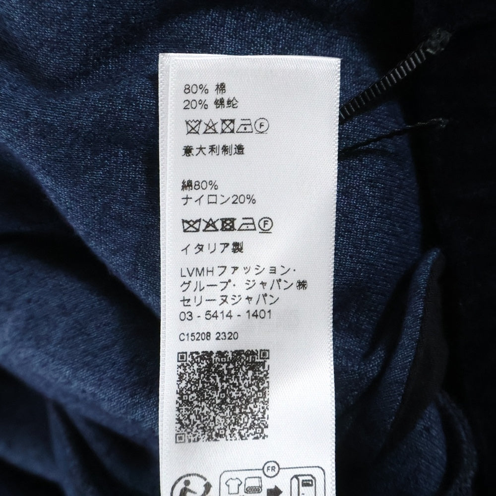 CELINE(セリーヌ) TRIOMPHE EMBROIDERY VELVET JERSEY TRUCKSUIT PANTS トリオンフ ロゴ刺繍 ベロアベルベットパンツ ネイビー 2Z535748Q.07XE