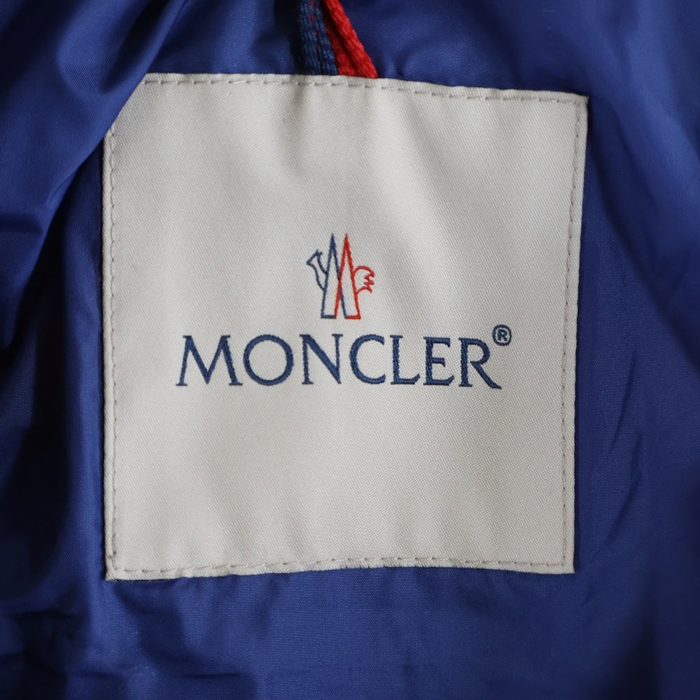 MONCLER(モンクレール) 15AW BREVAL ブレヴァル ワッペンロゴ ウール切り替え スタンドカラー ジップアップ ダウンジャケット カーキ A20914132785 54155