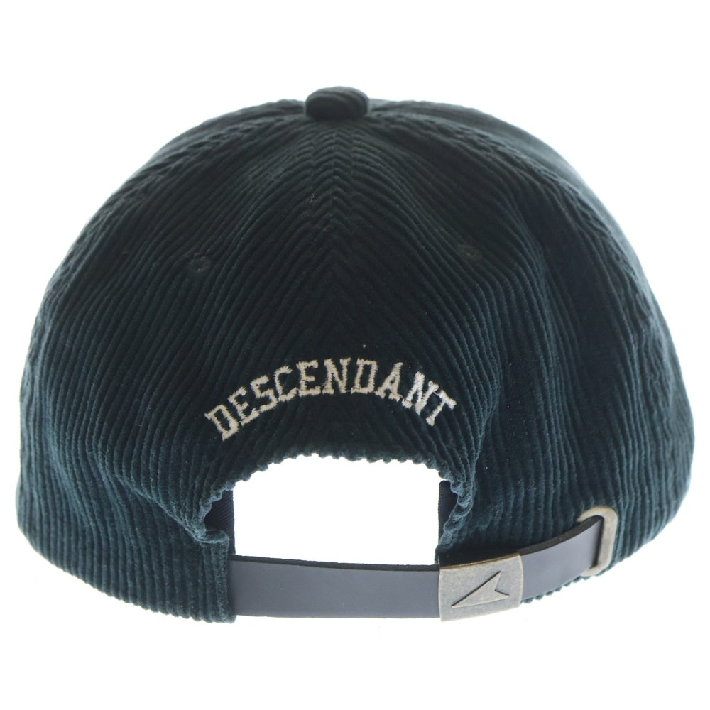DESCENDANT(ディセンダント) LETTERED 6PANEL レタード 6パネル コーデュロイ キャップ 帽子 グリーン